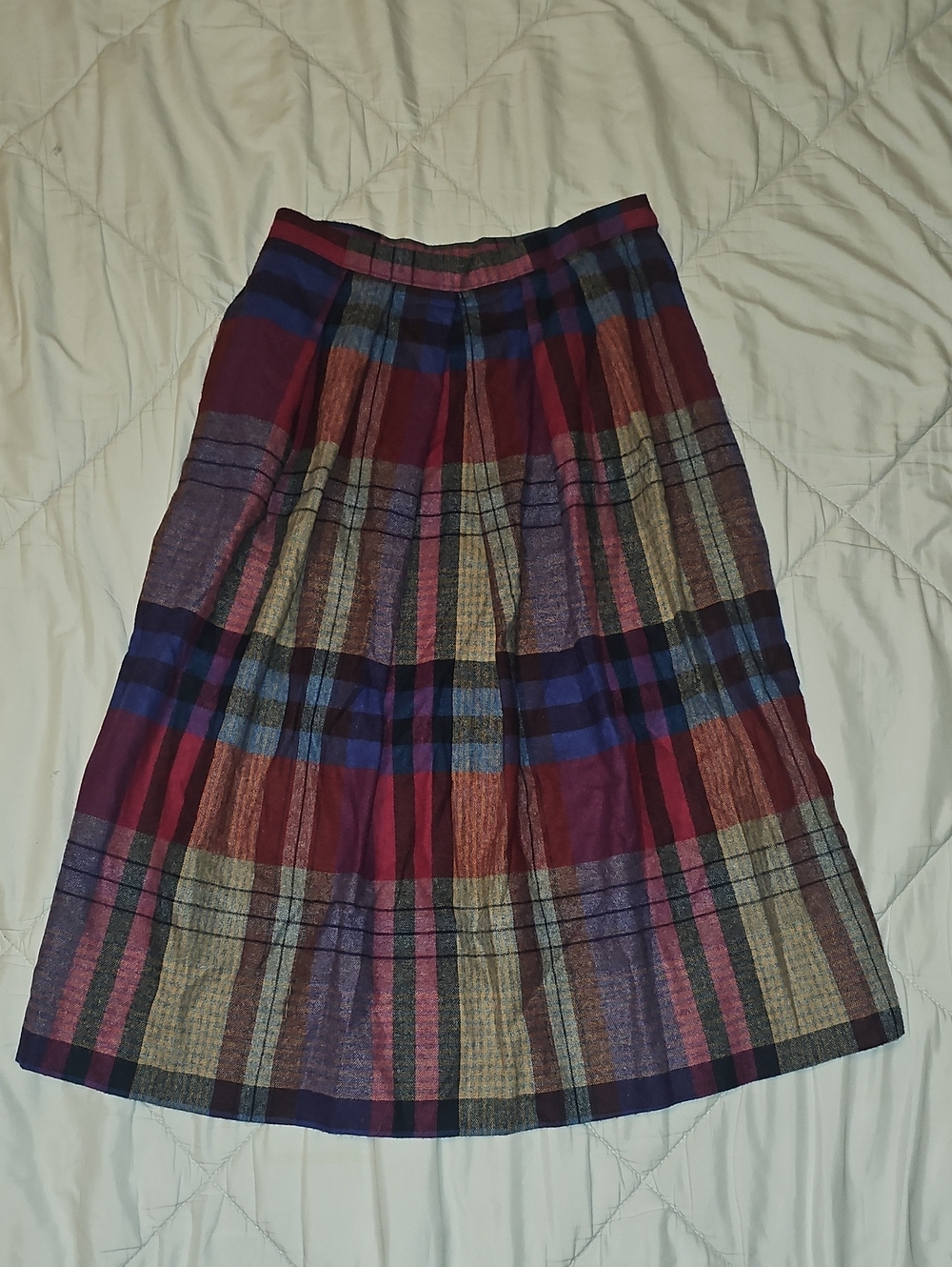 Koret Career Wool Plaod Skirt Small Size 12 Multicolored